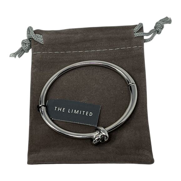 The Limited Silver Knot Bangle Bracelet NWT - Picture 1 of 6